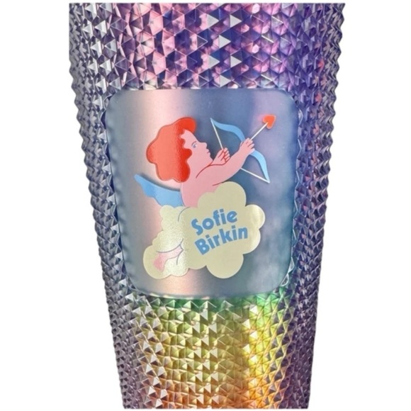 🆕 NWT Starbucks Limited Edition Plastic Cold Cup Sparkle Sofie Birkin Design - Picture 2 of 10